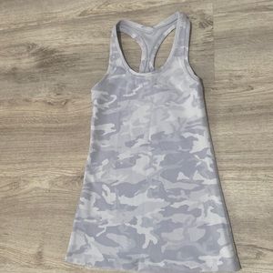 Lululemon white camo tank top